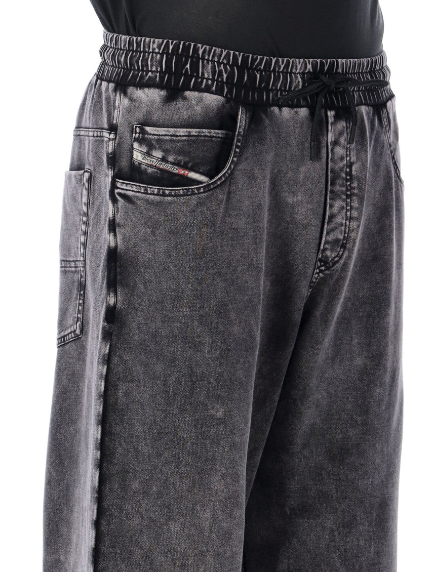 Grey Relaxed Drawstring Jeans 3