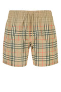 Beige Check Swim Shorts 1