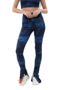 Blue Nylon Logo Activewear 1