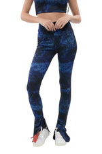 Blue Nylon Logo Activewear 1