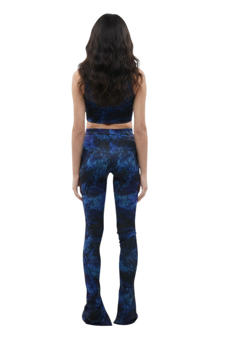 Blue Nylon Logo Activewear 2