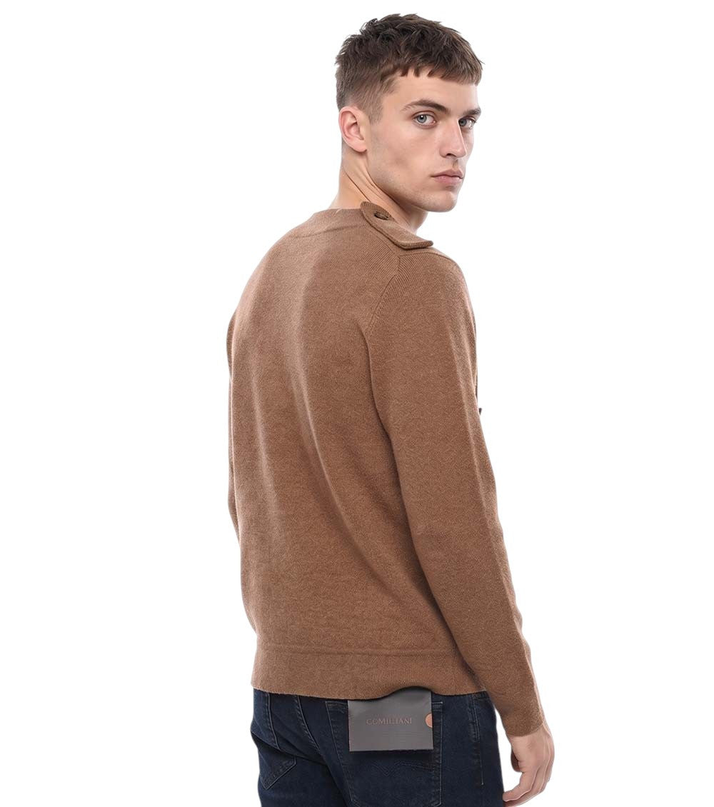 Brown V Neck Sweater 2