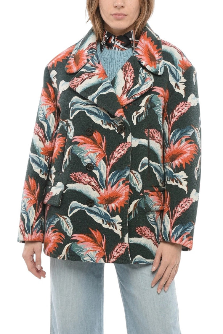 Multicolor Floral Notched Lapel Blazer 1