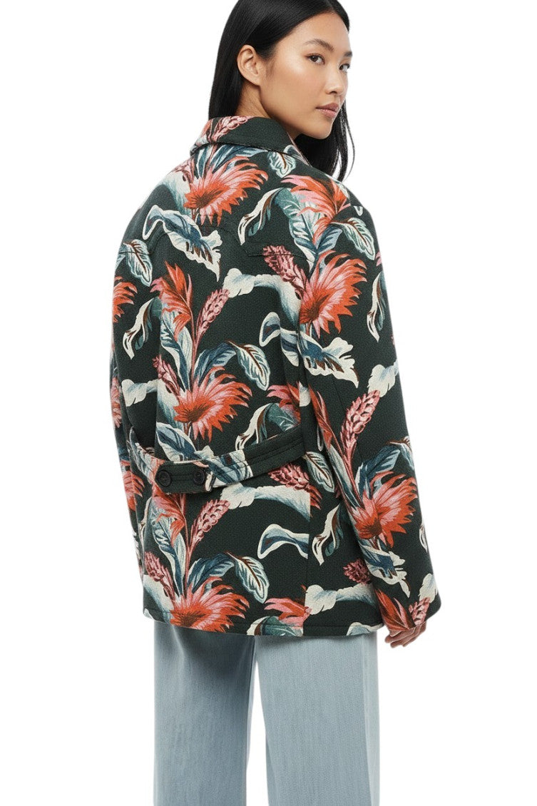 Multicolor Floral Notched Lapel Blazer 2