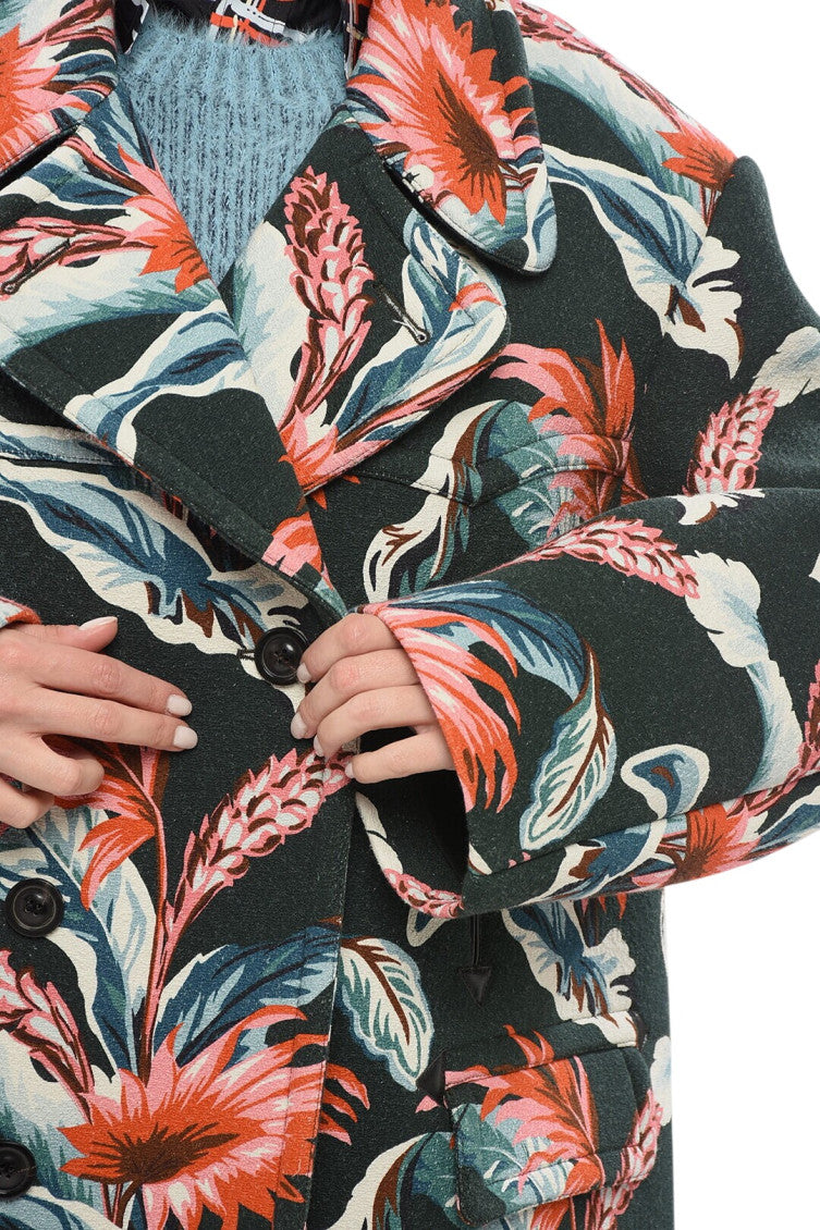 Multicolor Floral Notched Lapel Blazer 3