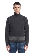 Dark Grey Zip Up Cardigan 1
