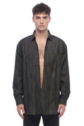 Black Loose Denim Shirt 1