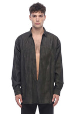 Black Loose Denim Shirt 1