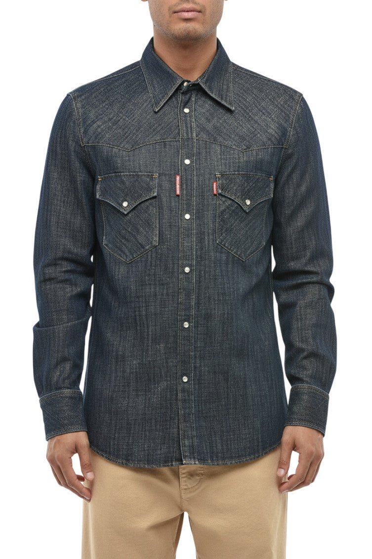 Blue Regular Denim Shirt 1