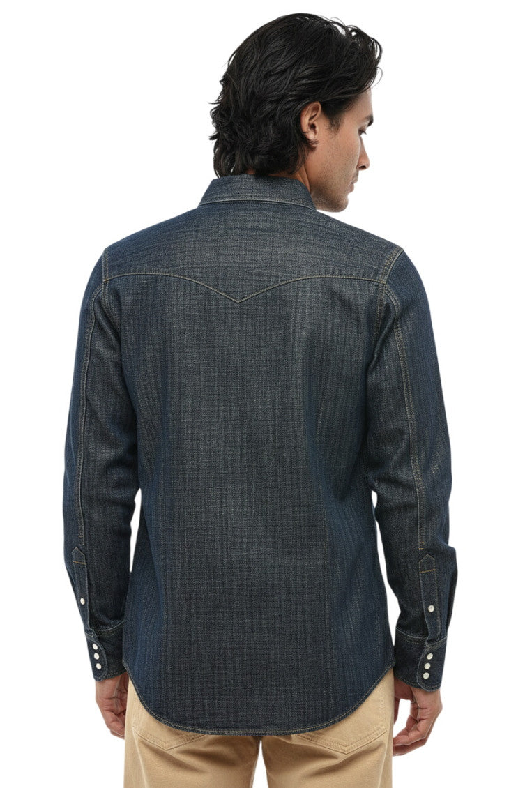 Blue Regular Denim Shirt 2