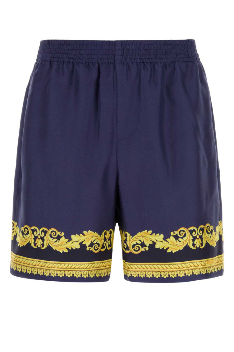Navy Blue Printed Shorts 1