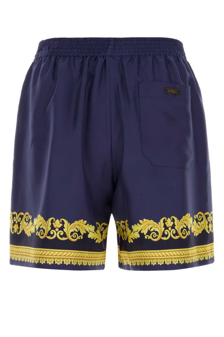 Navy Blue Printed Shorts 2
