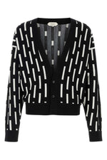 Black V Neck Cardigan 1