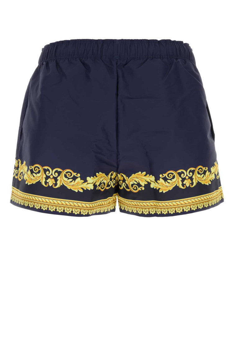 Navy Blue Printed Swim Shorts 2