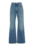 Blue Flared High Rise Jeans 1