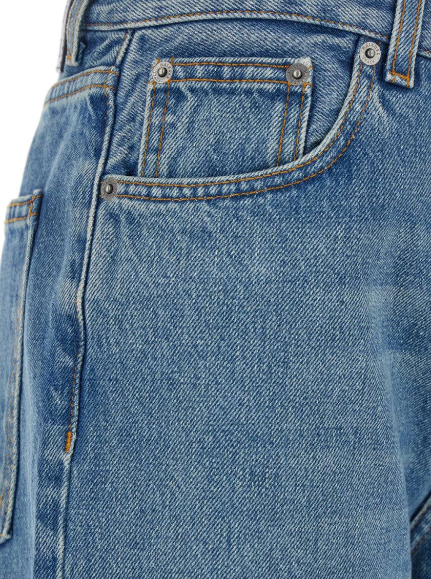 Blue Flared High Rise Jeans 3