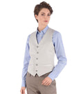 White Solid V Neck Blazer 1
