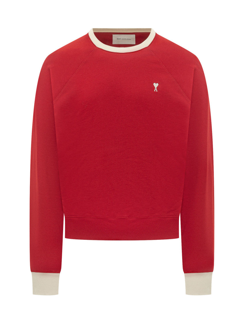 Red Crew Neck Sweatshirt 1