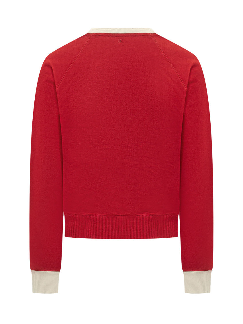 Red Crew Neck Sweatshirt 2