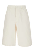 Off White Solid Shorts 1