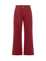 Red Relaxed Mid Rise Jeans 1