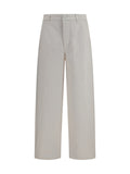 White Relaxed Mid Rise Jeans 1