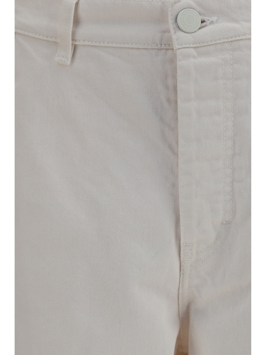 White Relaxed Mid Rise Jeans 3