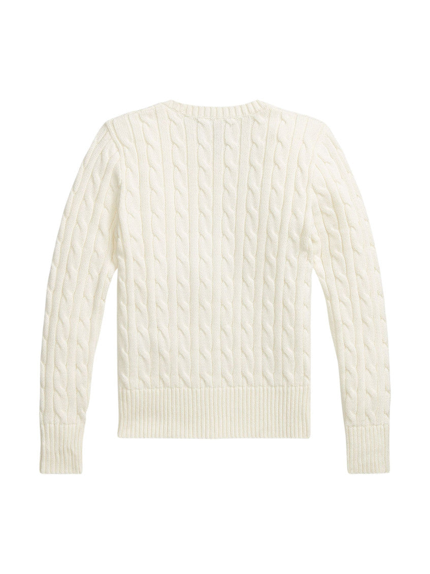 Girls White Knitted Sweater 2