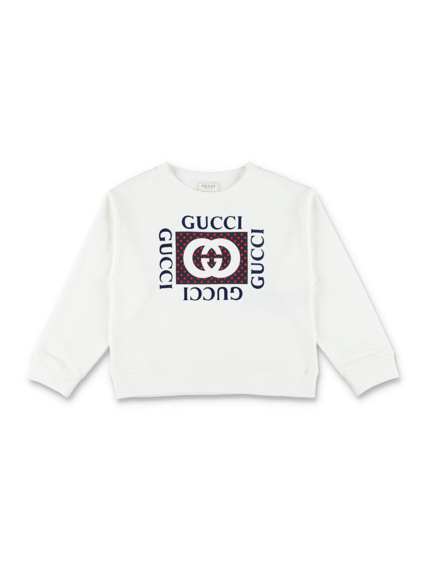 Girls White Logo Sweatshirt 1