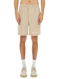 Beige Elasticated Shorts 1