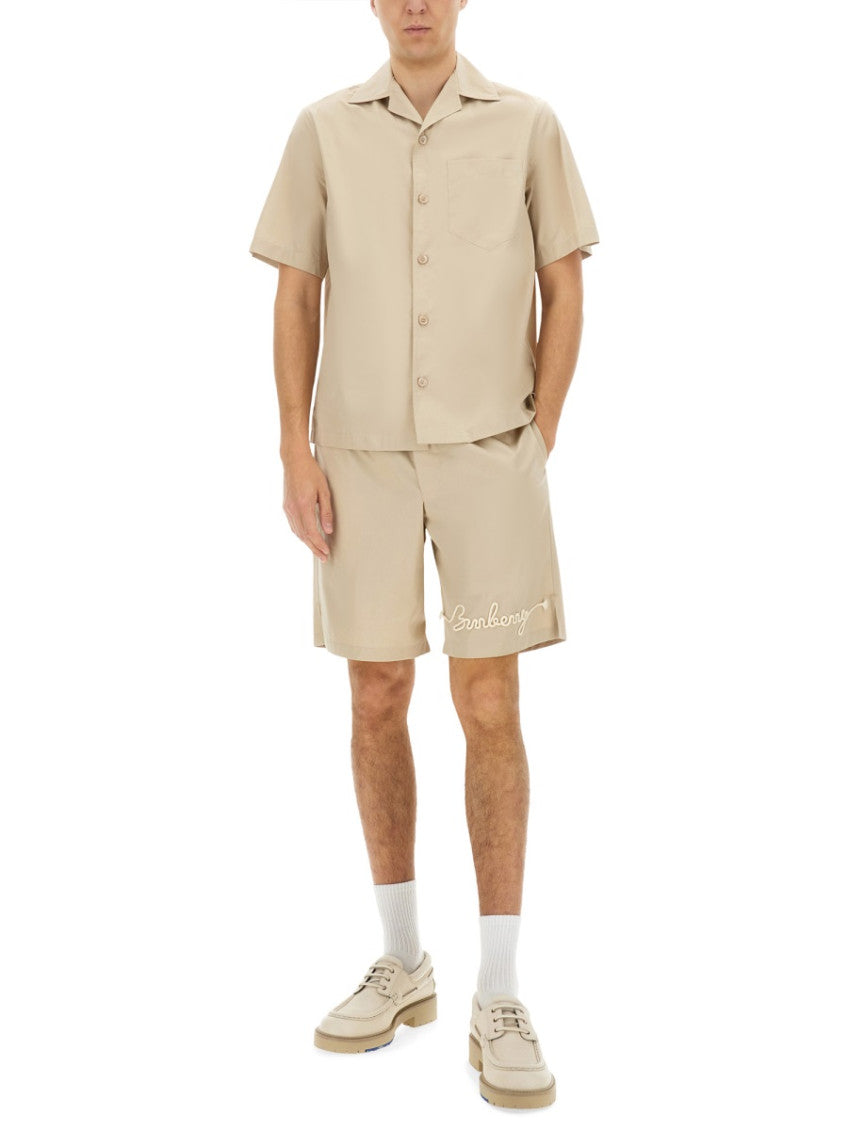 Beige Elasticated Shorts 2
