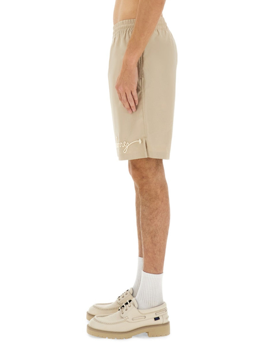 Beige Elasticated Shorts 4