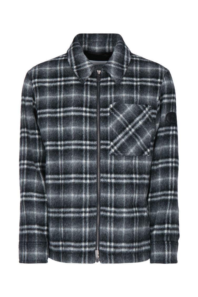 Grey Checked Shirt Jacket 1