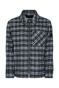 Grey Checked Shirt Jacket 1