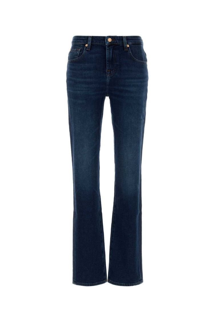 Dark Blue Mid Rise Jeans 1