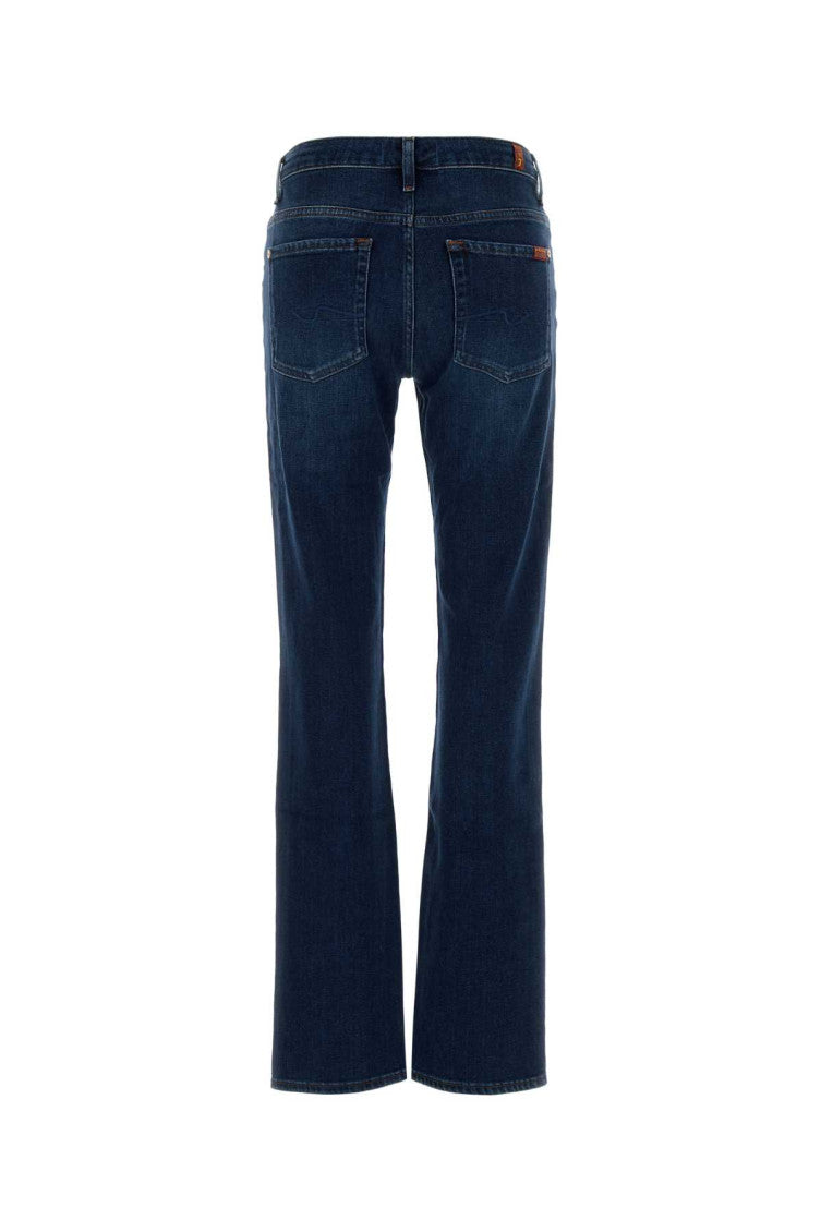 Dark Blue Mid Rise Jeans 2
