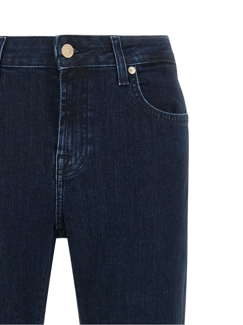 Dark Blue Mid Rise Jeans 3
