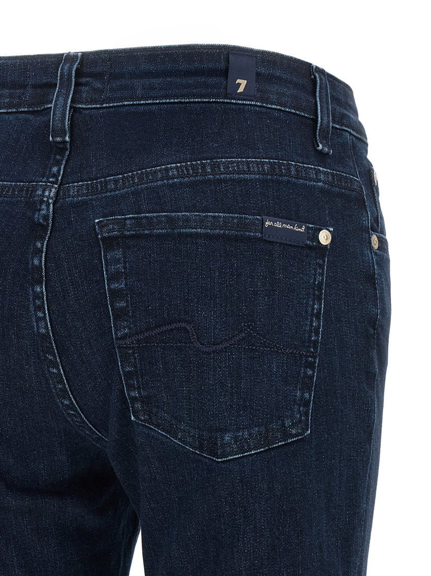 Dark Blue Mid Rise Jeans 4