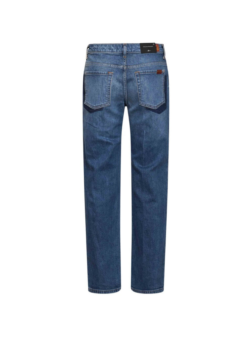 Blue Straight High Rise Jeans 2