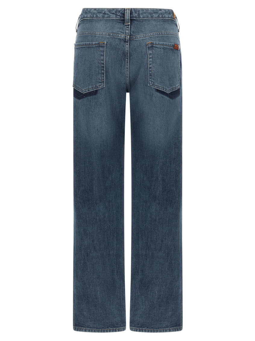 Blue Straight High Rise Jeans 2