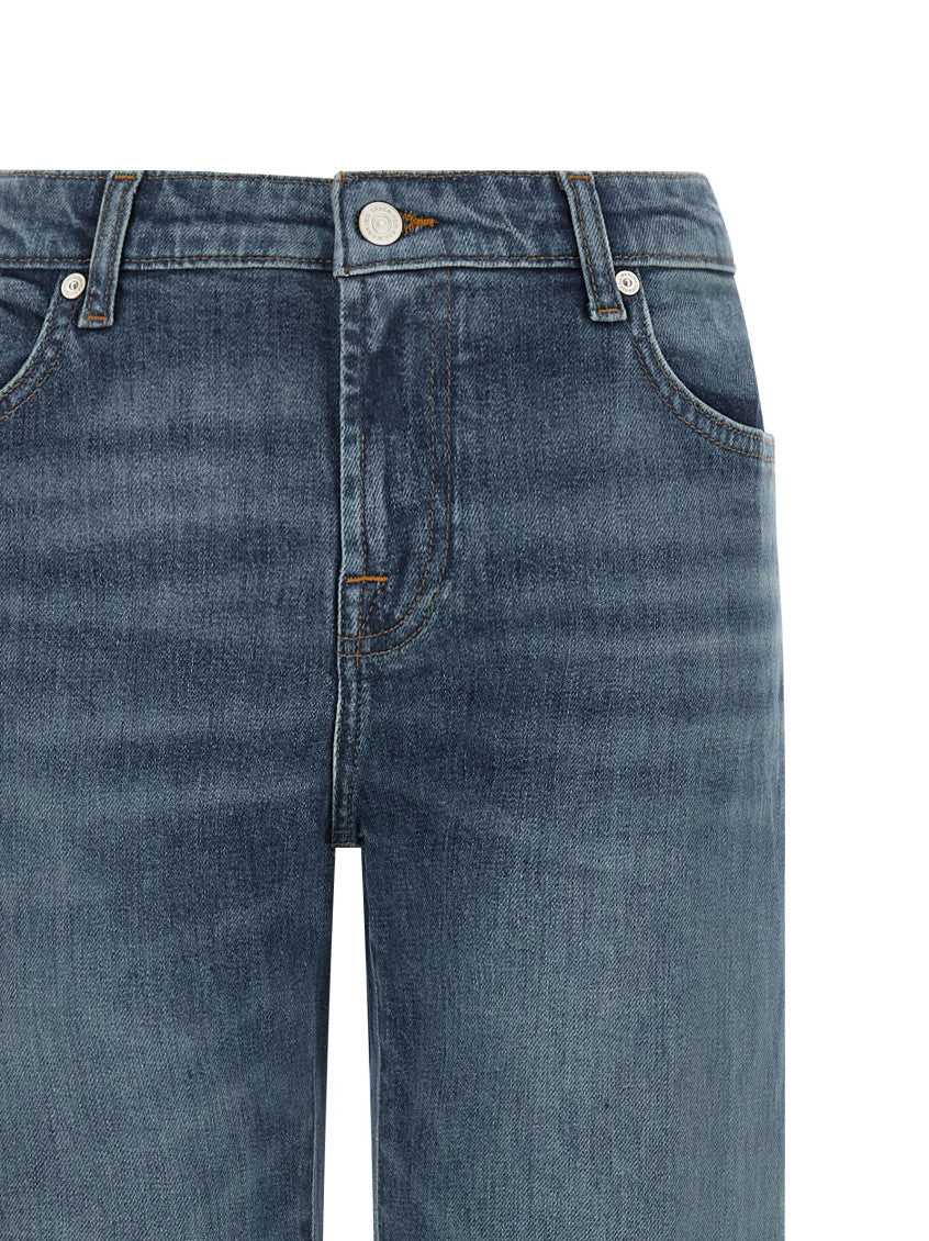 Blue Straight High Rise Jeans 3