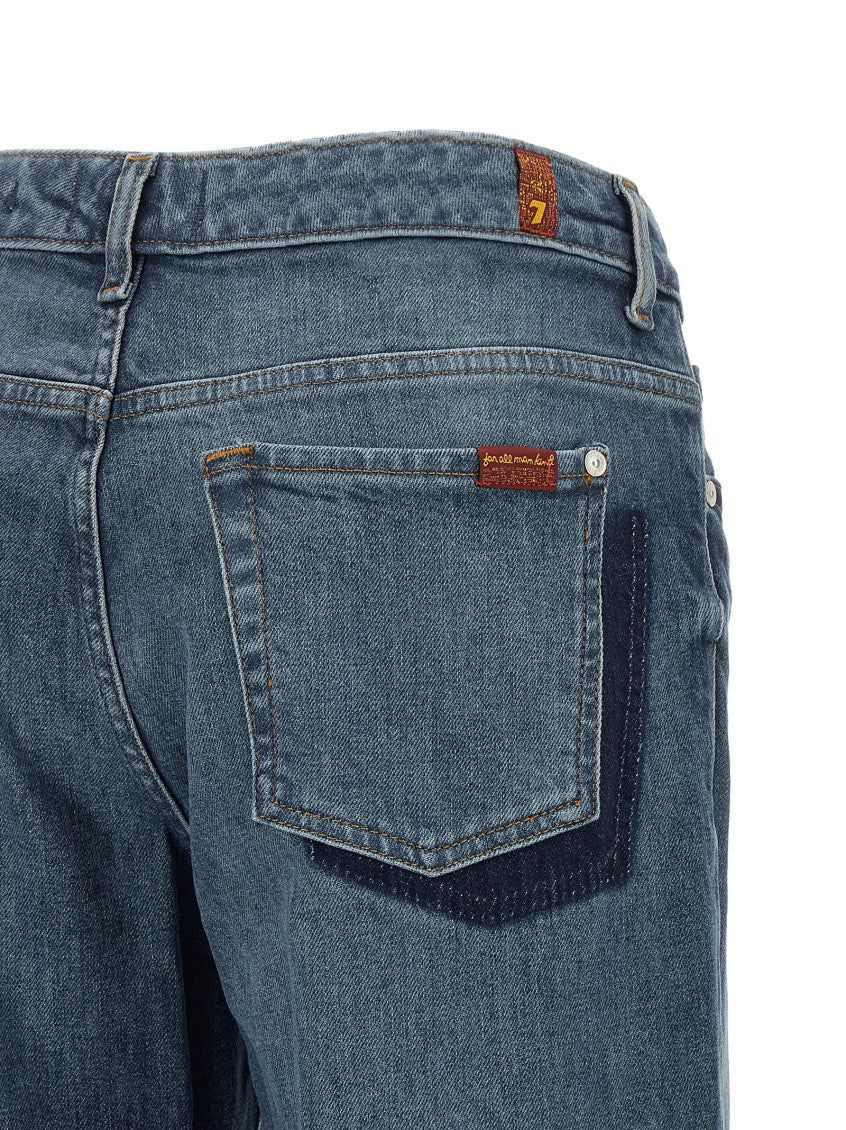 Blue Straight High Rise Jeans 4