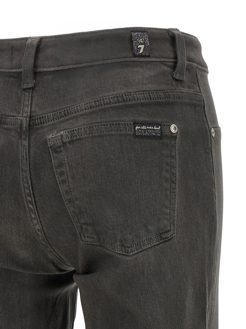 Dark Grey Mid Rise Jeans 4
