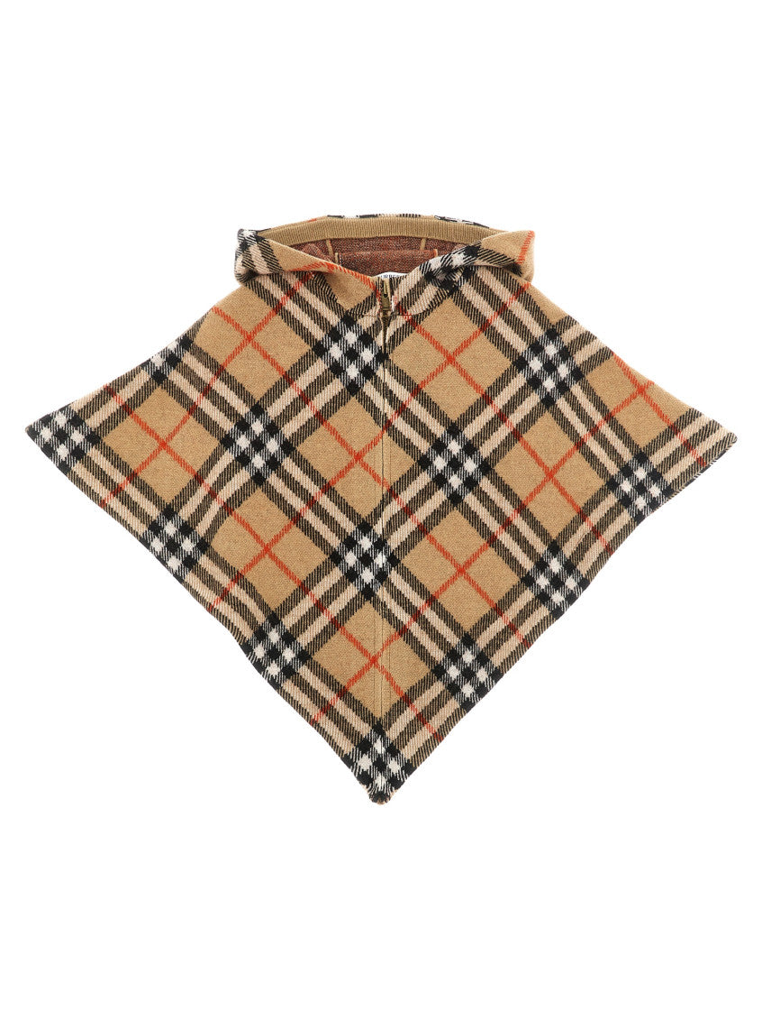 Girls Beige Checks Cape 1