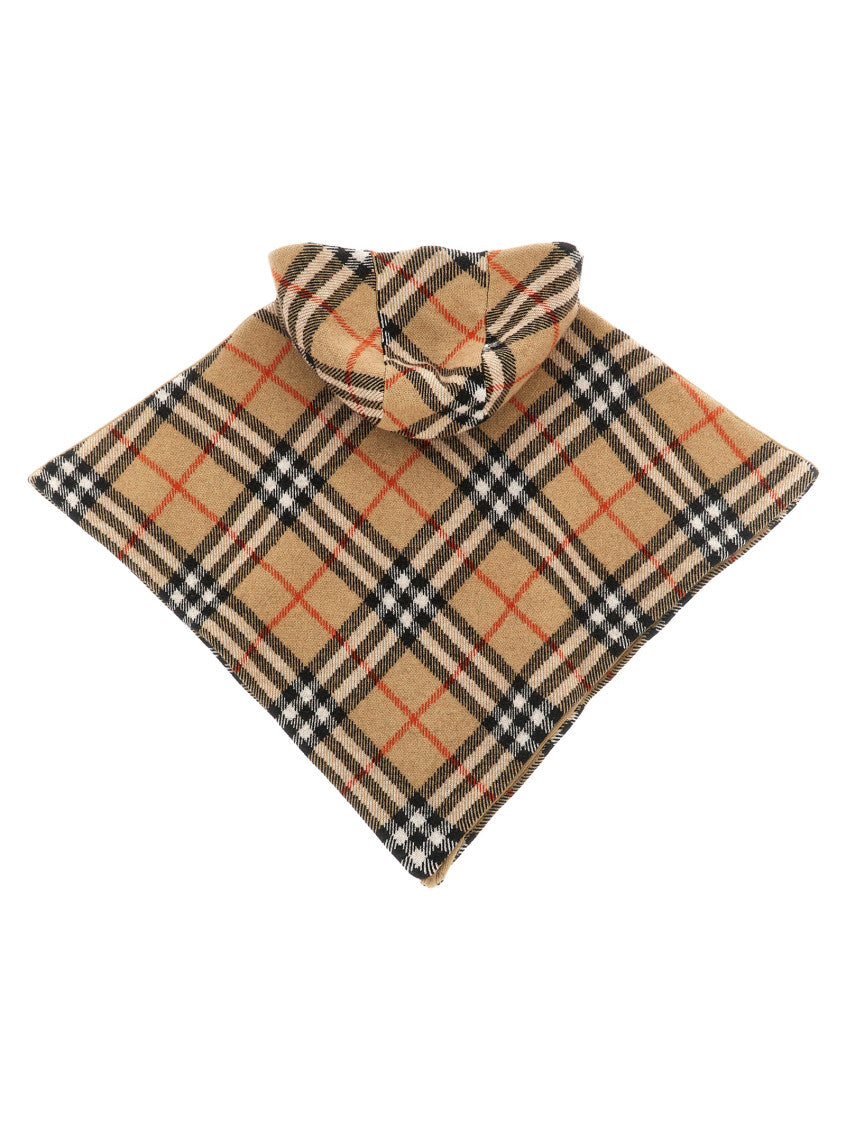 Girls Beige Checks Cape 2