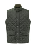 Olive Quilted Sleeveless Jacket 1