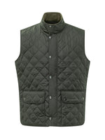 Olive Quilted Sleeveless Jacket 1