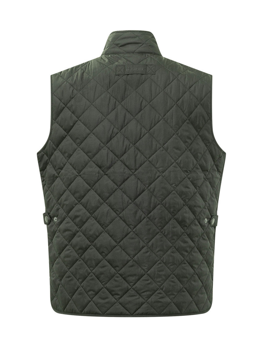 Olive Quilted Sleeveless Jacket 2