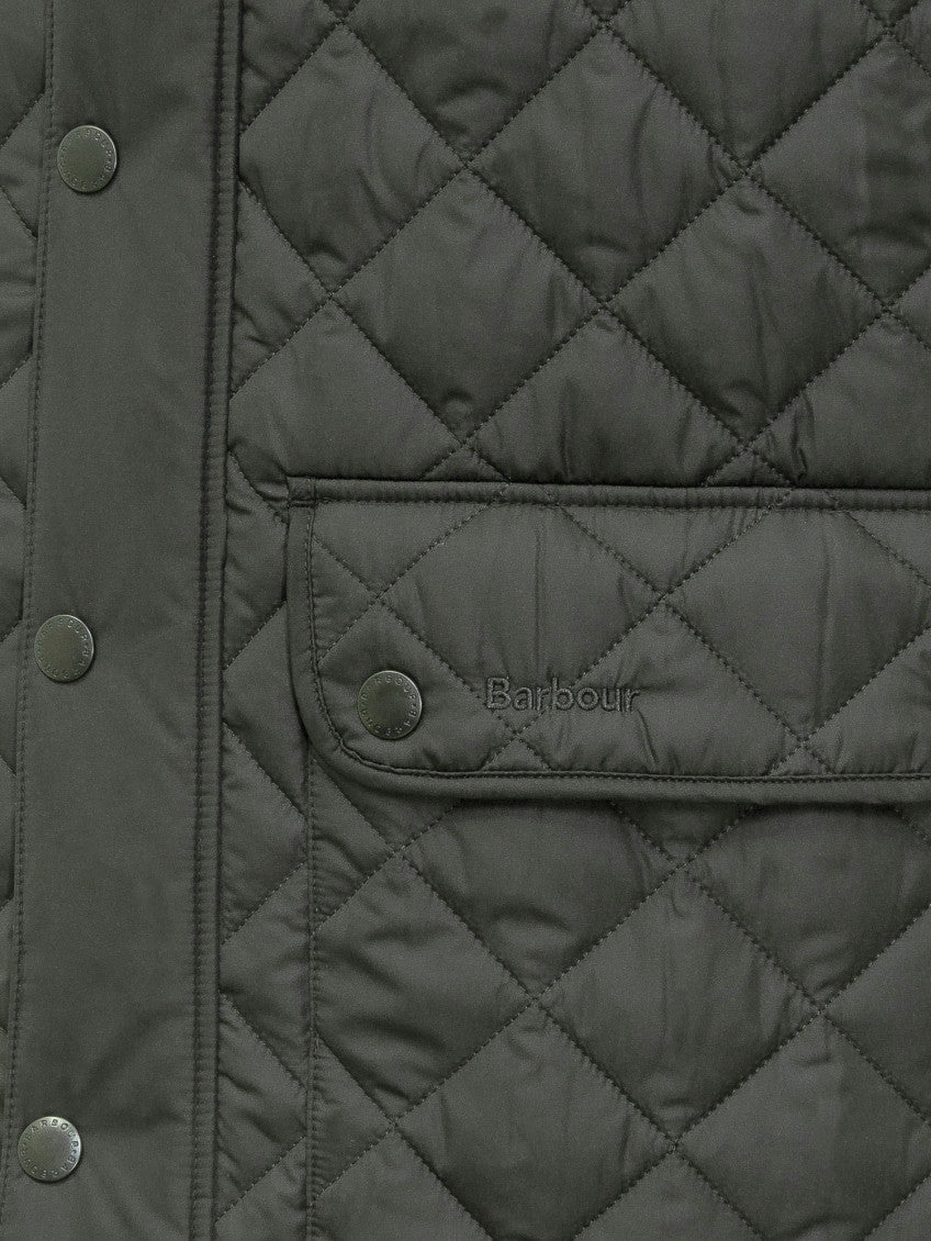 Olive Quilted Sleeveless Jacket 3