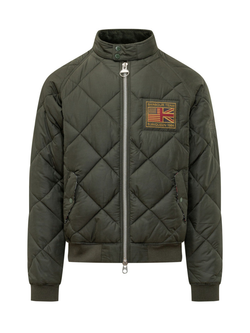 Olive Mandarin Collar Jacket 1